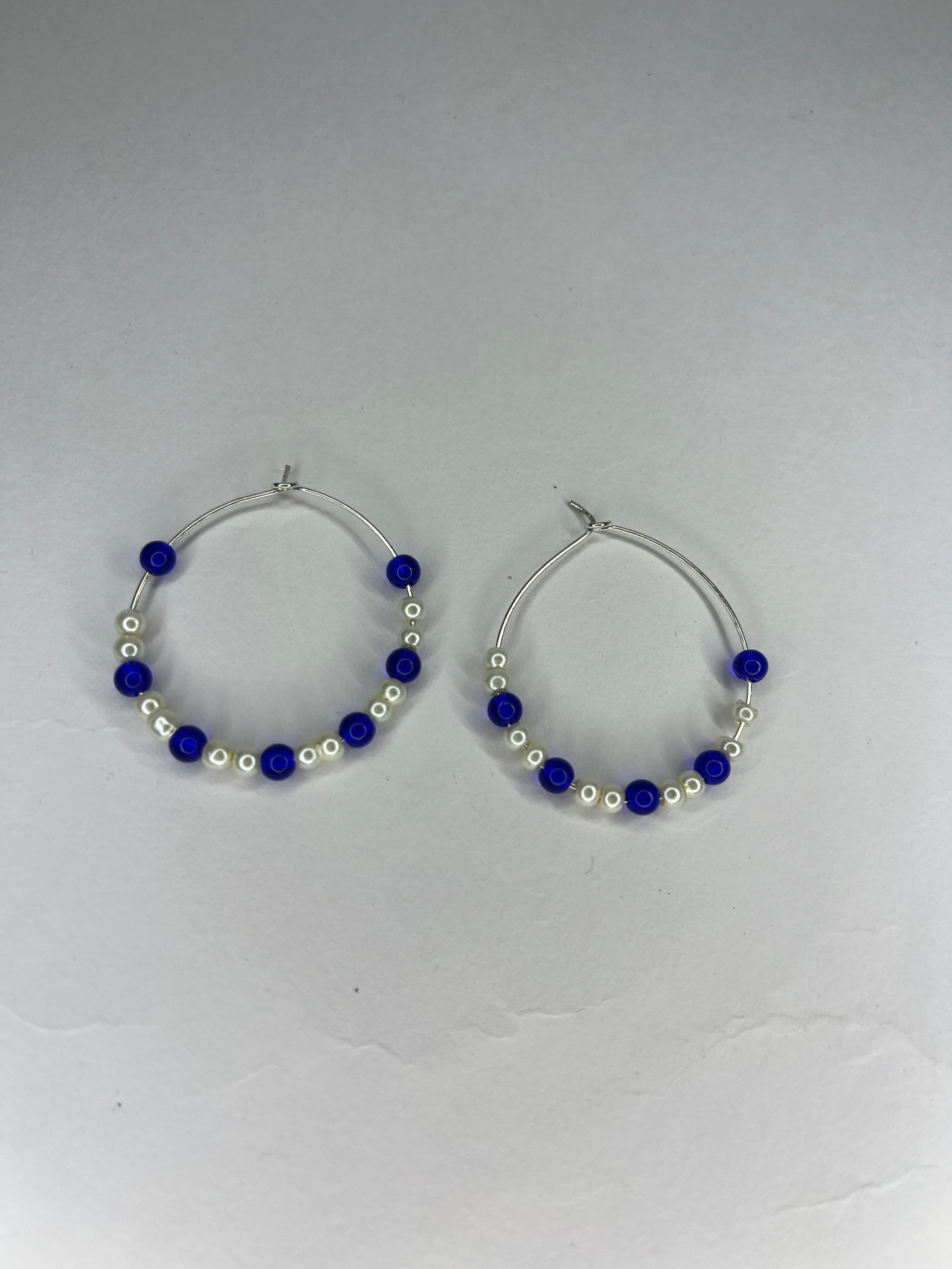 Aqua Pearl Crystal Hooks