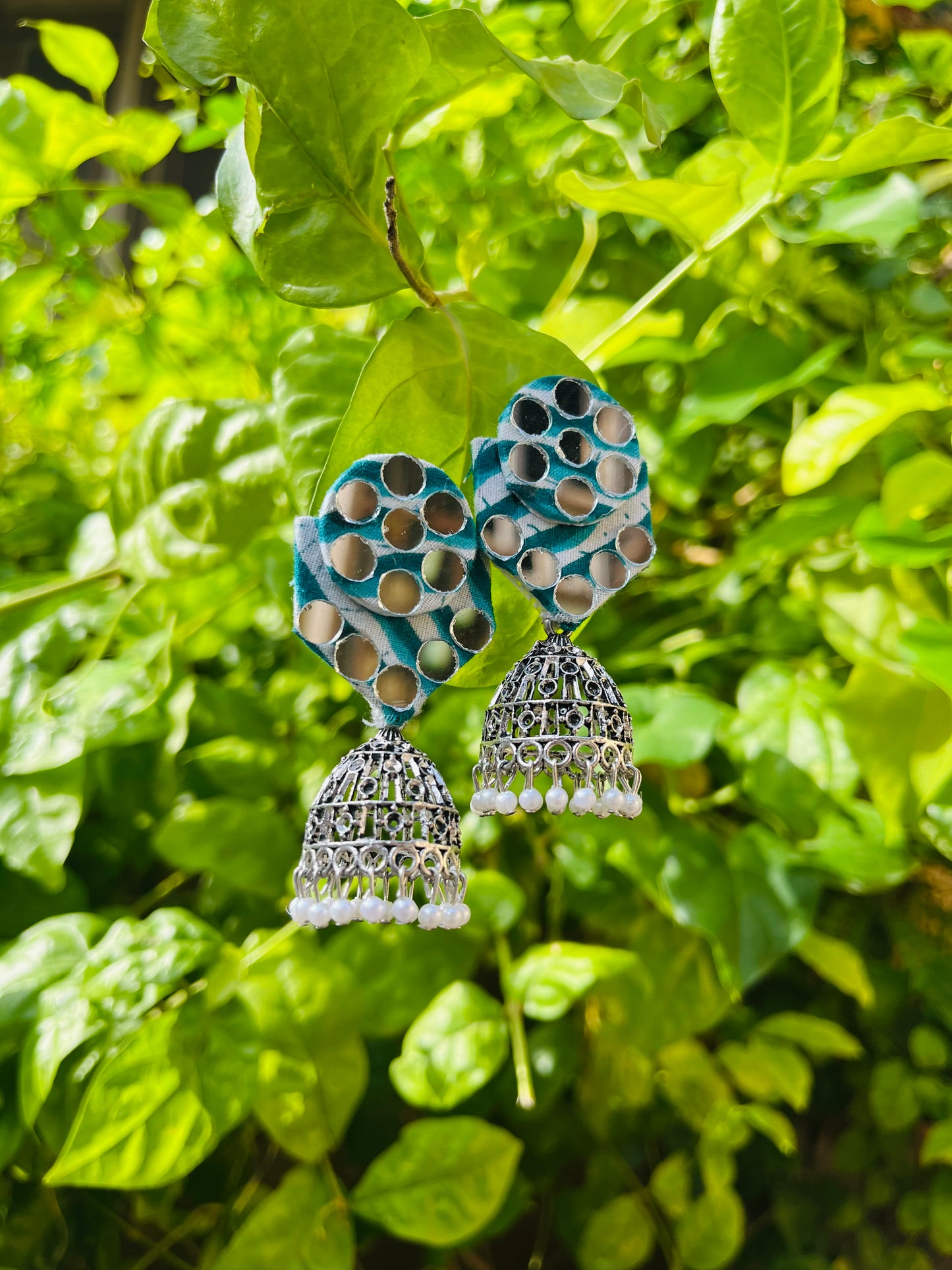 Blazing Mirror Jhumkas