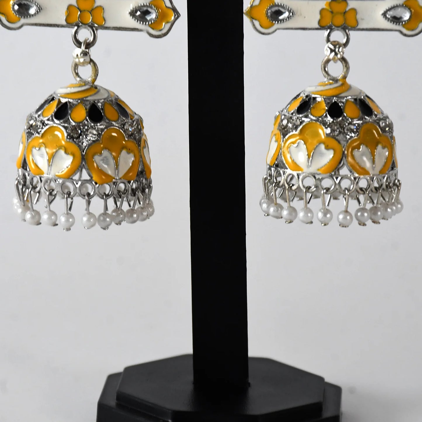 Classy Yellow Jhumkas