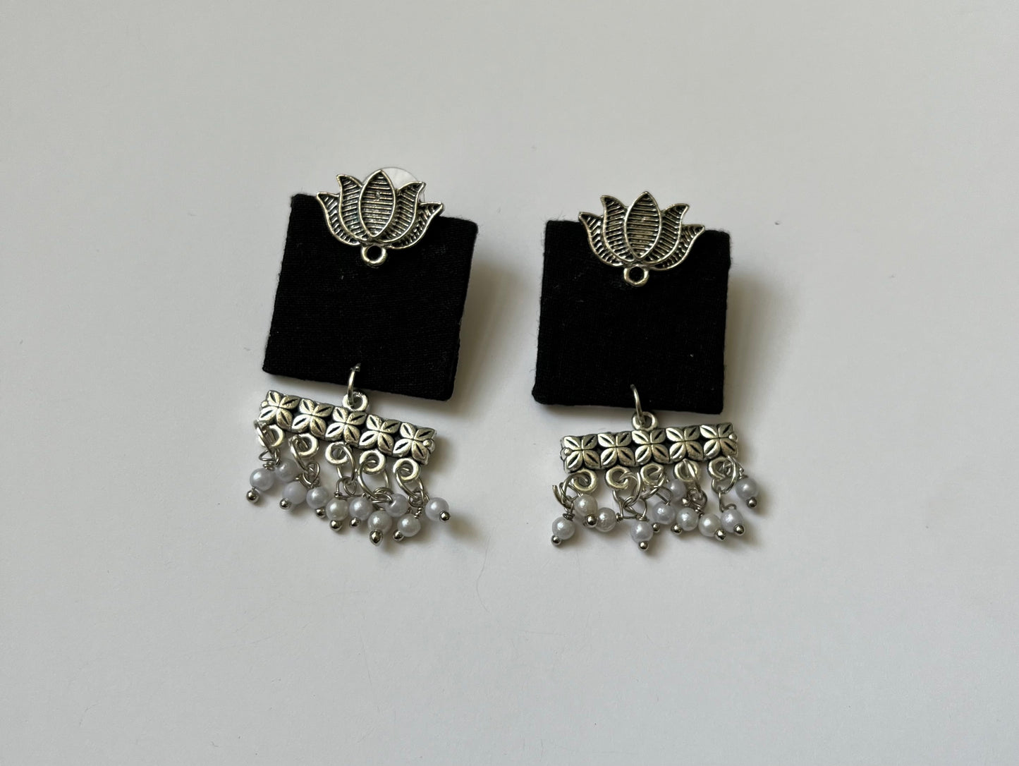 Black Lotus Beauty Earrings
