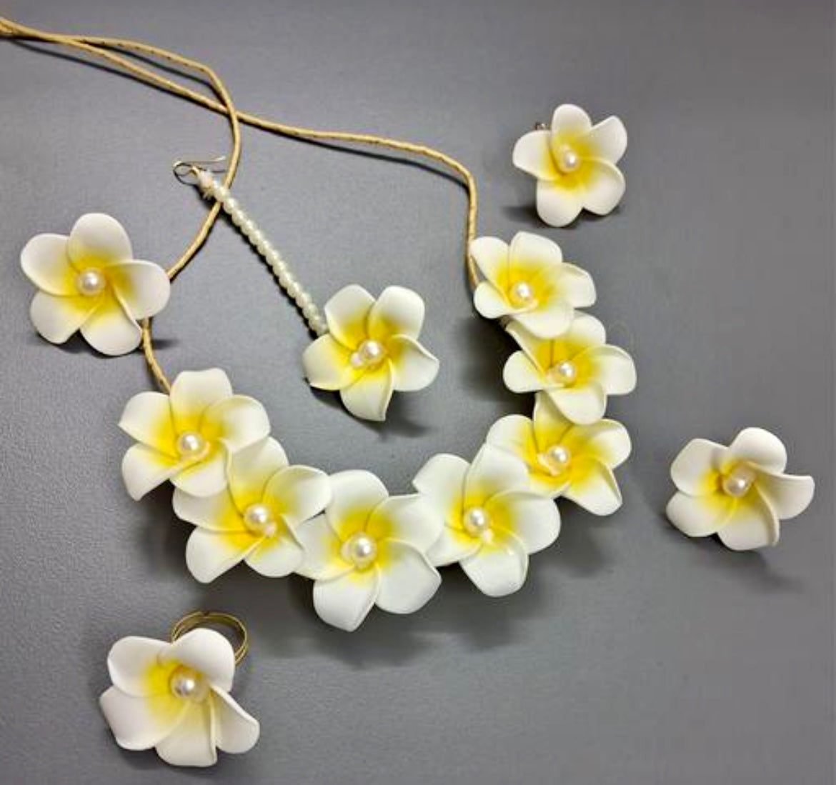 Haldi flower necklace