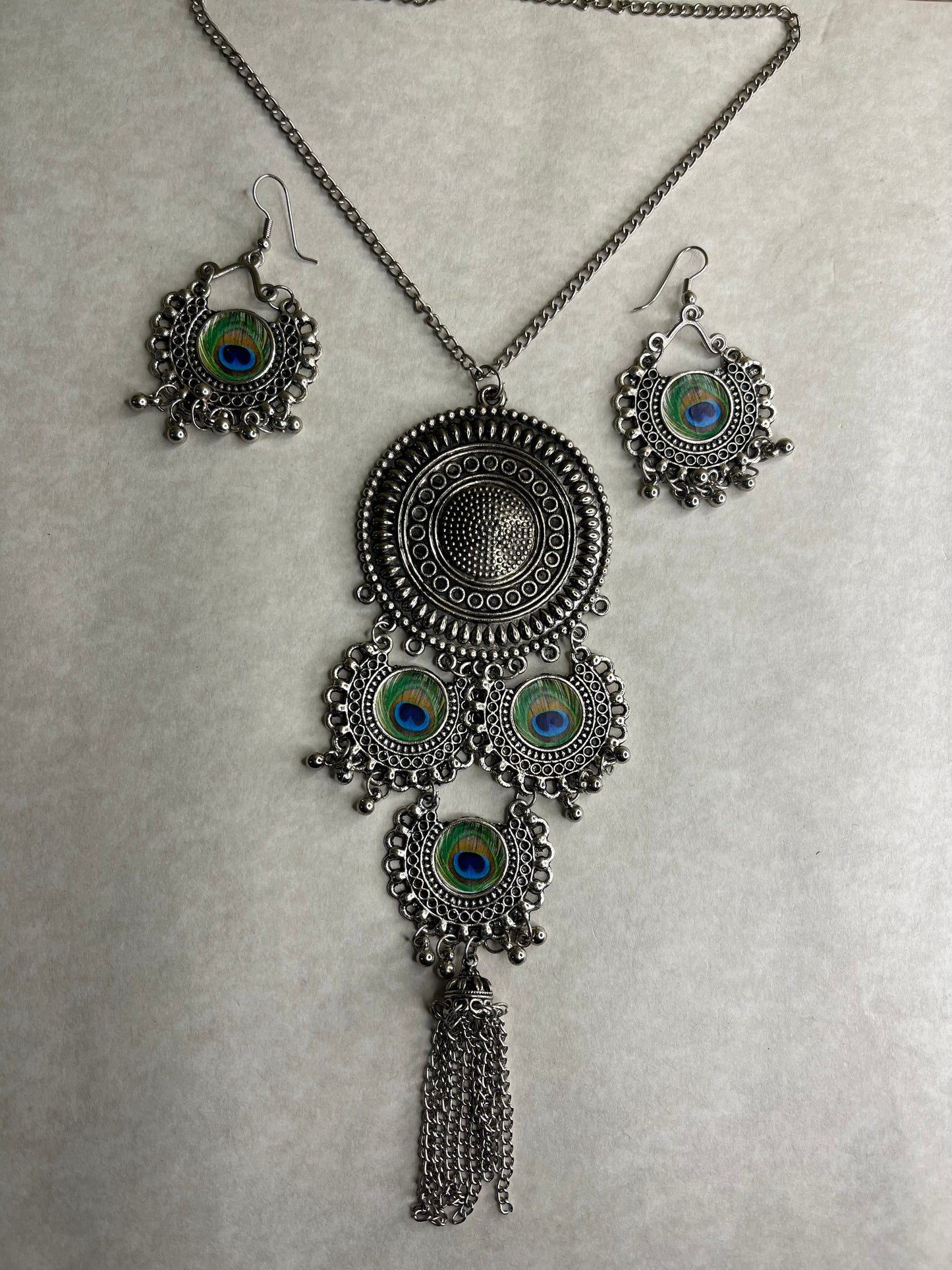 Navratri Peacock Feathers Finery