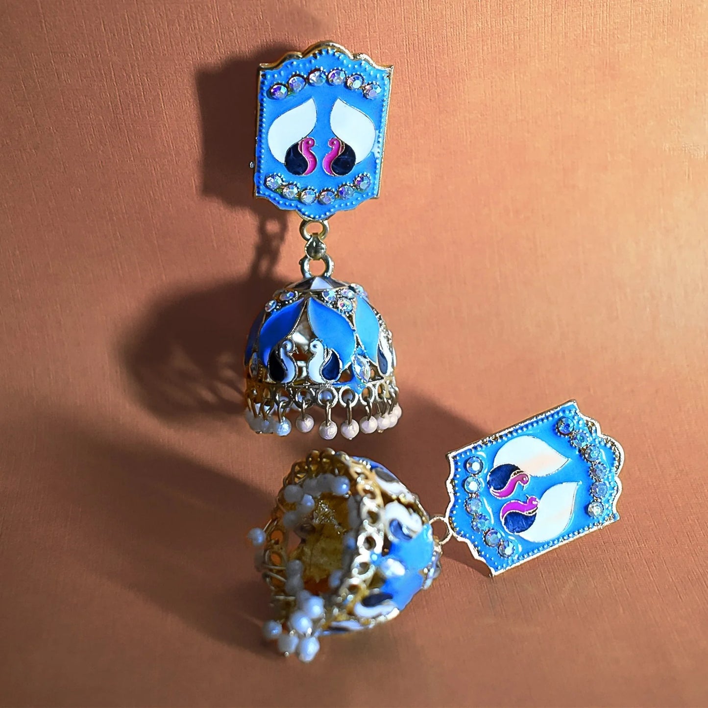 Classy Blue Jhumkas