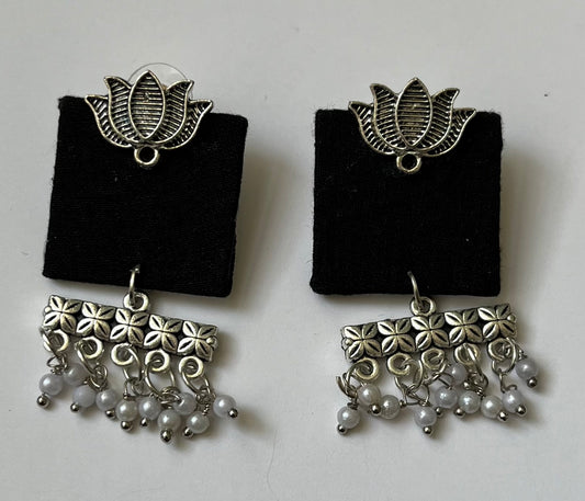 A Black Lotus Beauty Earrings