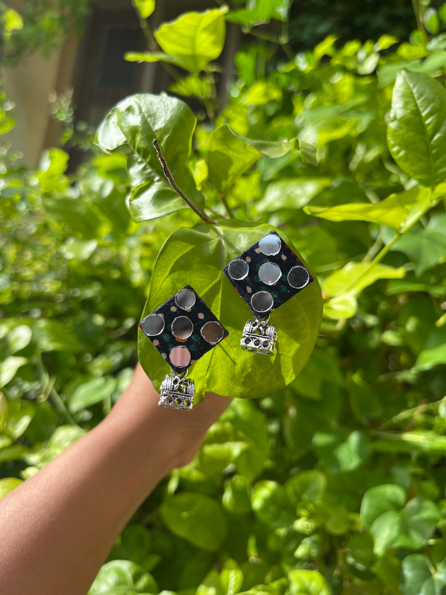 Cute Navratri Mirror Jhumkha