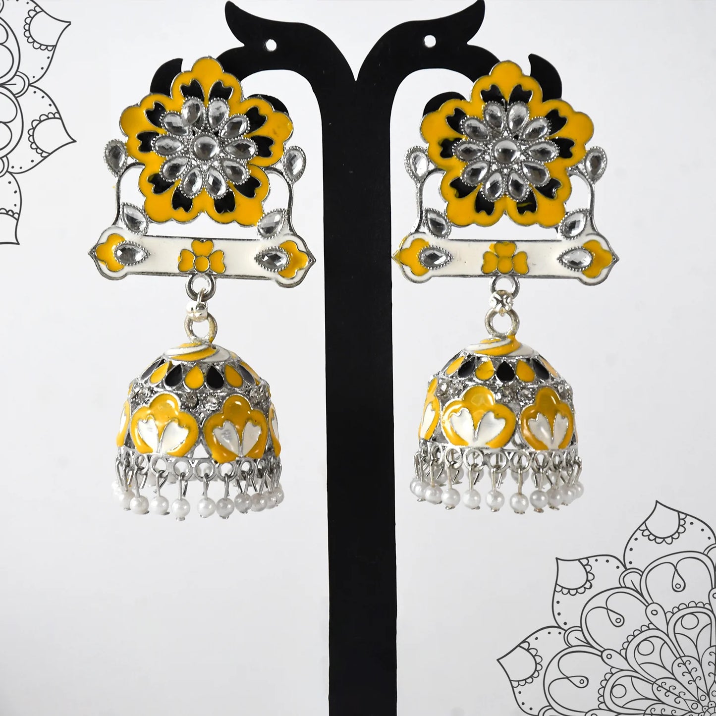 Classy Yellow Jhumkas