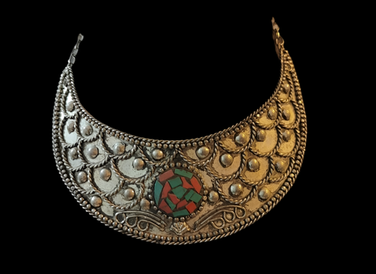 Metallic Embroidery Choker