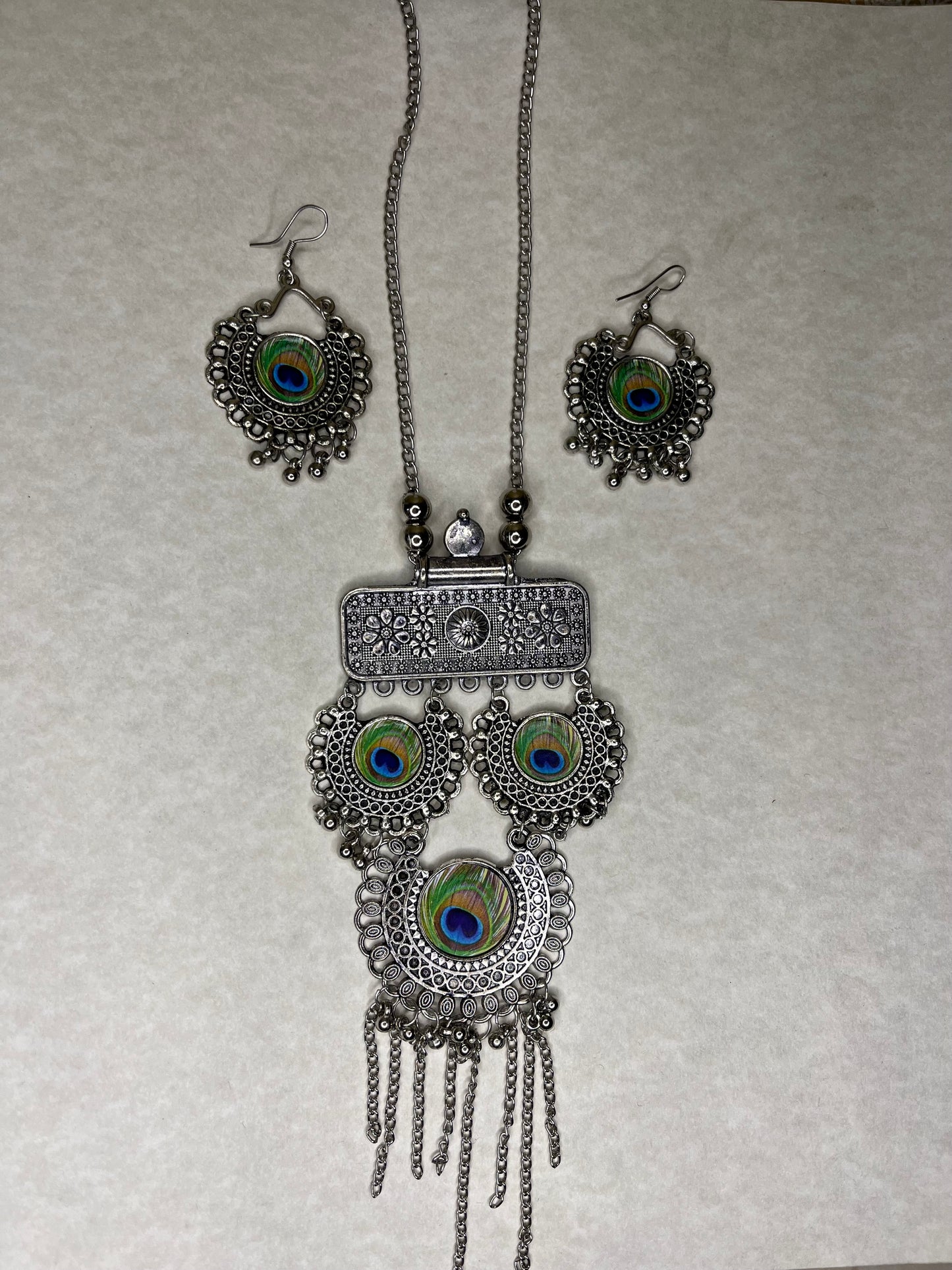 Navratri Peacock Feathers Finery