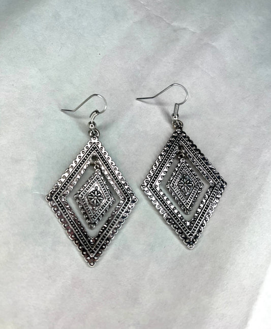 Oxidised Opulence Earrings
